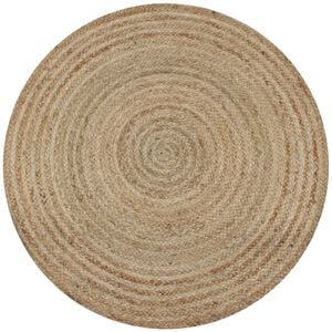 vidaXL Pleten&yacute; okr&uacute;hly koberček z juty, 150 cm