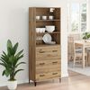 vidaXL Highboard Remeseln&yacute; dub 69,5 x 34 x 180 cm Kompozitn&eacute; drevo