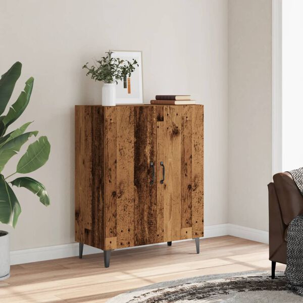 vidaXL Komoda siv&yacute; star&eacute; drevo 70x34x90 cm spracovan&eacute; drevo