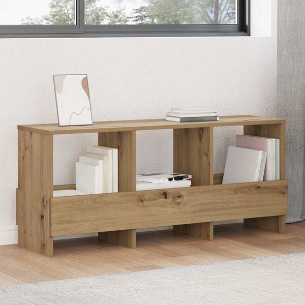 vidaXL Reg&aacute;l na časopisy Remeseln&yacute; dub 102 x 30 x 45 cm