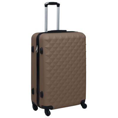 vidaXL Súprava cestovných kufrov s tvrdým krytom 2 ks hnedá ABS