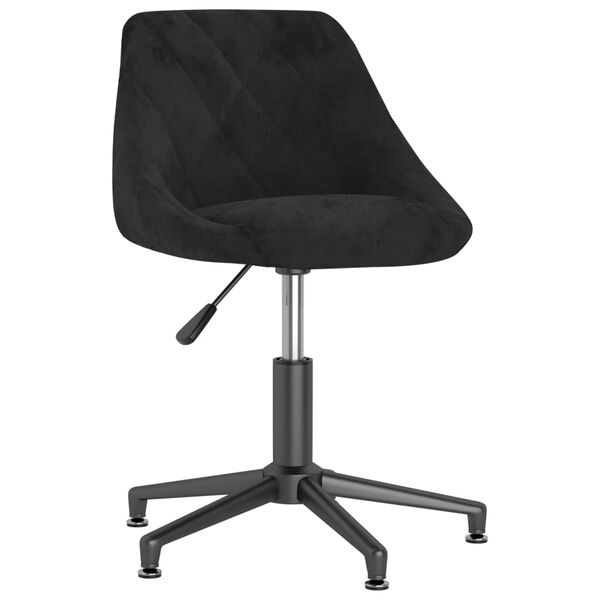 vidaXL Otočn&eacute; jed&aacute;lensk&eacute; stoličky 2 ks čierne zamatov&eacute;