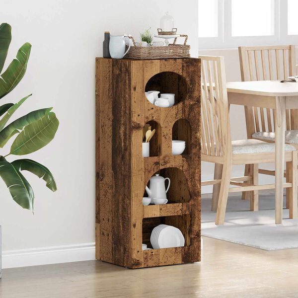 vidaXL Serv&iacute;rovacia skriňa Star&eacute; drevo 40 x 35 x 100,5 cm