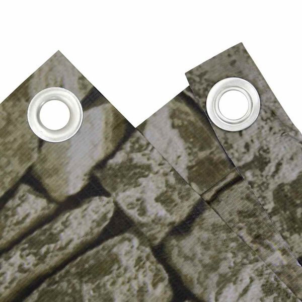 vidaXL Balk&oacute;nov&aacute; z&aacute;stena, mot&iacute;v s kameňmi 700x75 cm, PVC