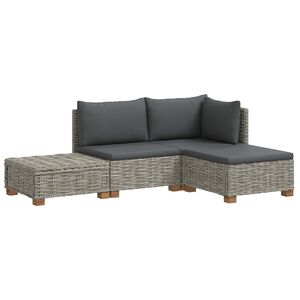 vidaXL 4 ks Ratanov&aacute; lounge s&uacute;prava s vank&uacute;&scaron;mi GENDT Pr&iacute;rodn&yacute; ratan