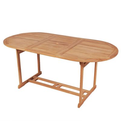 vidaXL Záhradný stôl 180x90x75 cm, tíkový masív