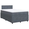 vidaXL Posteľn&yacute; r&aacute;m boxspring s matracom tmavosiv&yacute; 90x190 cm zamat