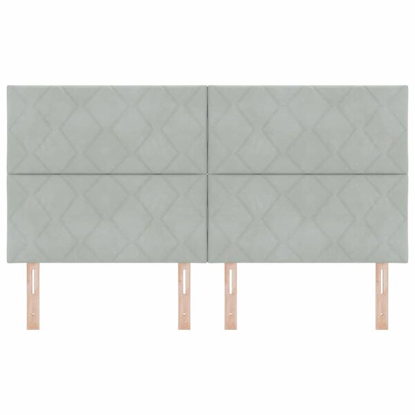 vidaXL Zadn&eacute; čelo s čelnou doskou Svetlosiv&aacute; 180 cm Zamat