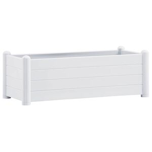 vidaXL Vyv&yacute;&scaron;en&yacute; z&aacute;hradn&yacute; z&aacute;hon PP biely 100x43x35 cm