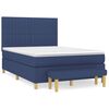 vidaXL Boxspring posteľ s matracom modr&yacute; 140x190 cm l&aacute;tka