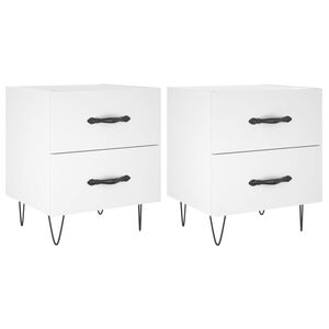vidaXL Nočn&eacute; stol&iacute;ky 2 ks biele 40x35x47,5 cm kompozitn&eacute; drevo