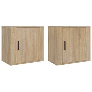 vidaXL N&aacute;stenn&eacute; nočn&eacute; stol&iacute;ky 2 ks dub sonoma 50x30x47 cm