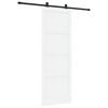 vidaXL Posuvn&eacute; dvere Biela a čierna 83 x 232 cm Borovicov&yacute; mas&iacute;v