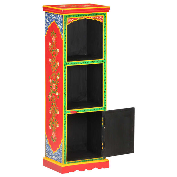 vidaXL Ručne maľovaná vysoká skrinka 40x30x120 cm mangovníkový masív