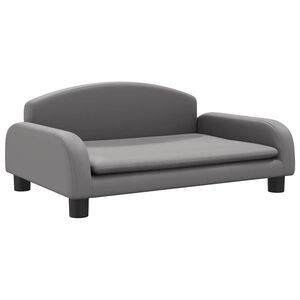 vidaXL Posteľ pre psa siv&aacute; 70x45x30 cm umel&aacute; koža
