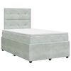 vidaXL Posteľ boxspring s matracom Svetlosiv&aacute; 120 x 190 cm Zamat