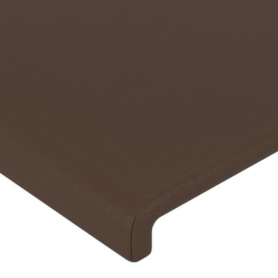 vidaXL Čelo postele so záhybmi hnedé 103x16x78/88 cm umelá koža