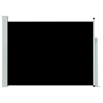 vidaXL Zaťahovacia bočná markíza na terasu 100x500 cm, čierna