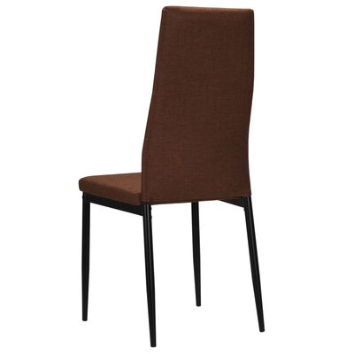 vidaXL Jedálenské stoličky 2 ks hnedé látkové