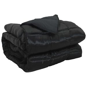 vidaXL Prikr&yacute;vka na cel&yacute; rok Čierna 200 x 135 cm Sat&eacute;n a mikrovl&aacute;kno