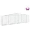 vidaXL Obl&uacute;kov&eacute; gabi&oacute;nov&eacute; ko&scaron;e 2 ks 400x50x100/120cm pozinkov. železo