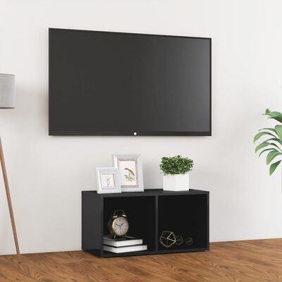 vidaXL TV skrinka, lesklá sivá 72x35x36,5 cm, kompozitné drevo