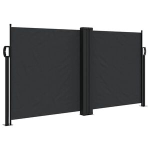 vidaXL Zaťahovacia bočn&aacute; mark&iacute;za, čierna 120x600 cm