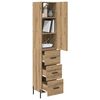 vidaXL Highboard Remeseln&yacute; dub 34,5 x 34 x 180 cm Kompozitn&eacute; drevo