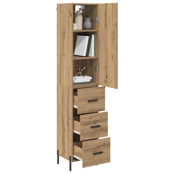vidaXL Highboard Remeseln&yacute; dub 34,5 x 34 x 180 cm Kompozitn&eacute; drevo