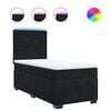 vidaXL Posteľn&yacute; r&aacute;m boxspring s matracom čierny 90x190 cm zamat