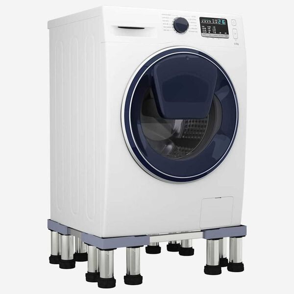 vidaXL Podstavec pod pr&aacute;čku Siv&aacute; 67 x 67 x 21,5 cm Nerezov&aacute; oceľ