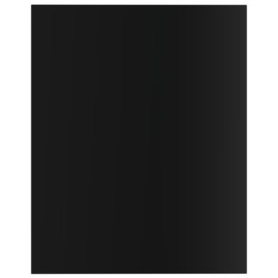 vidaXL Prídavné police 4 ks, lesklé čierne 40x50x1,5 cm, drevotrieska