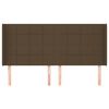 vidaXL Čelo postele so z&aacute;hybmi tmavohned&eacute; 183x16x118/128 cm l&aacute;tka