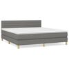 vidaXL Boxspring posteľ s matracom tmavosiv&aacute; 180x200 cm l&aacute;tka