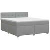 vidaXL Posteľ boxspring s matracom Svetlosiv&aacute; 180 x 200 cm L&aacute;tka
