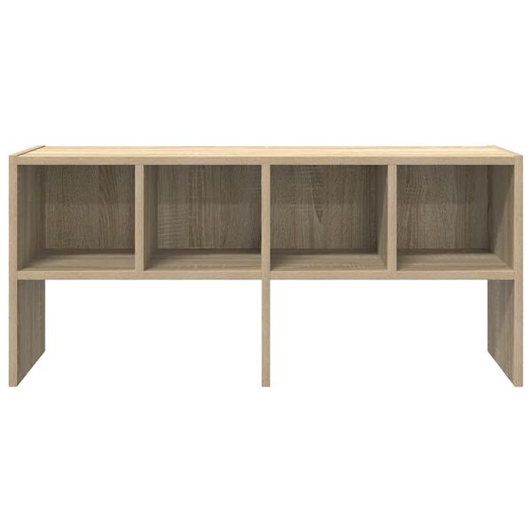 vidaXL Regál na topánky stohovateľné dub sonoma 89,5x30x40 cm