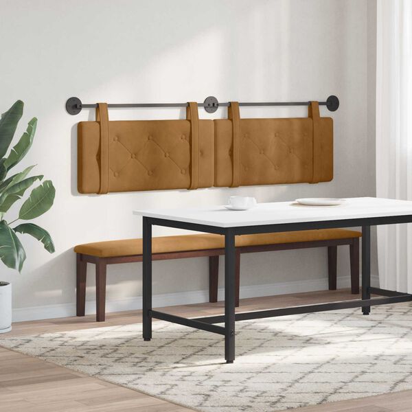 vidaXL Z&aacute;vesn&aacute; Čel&aacute; N&aacute;stenn&yacute; Hned&aacute; 190 x 55 x 5 cm Zamat