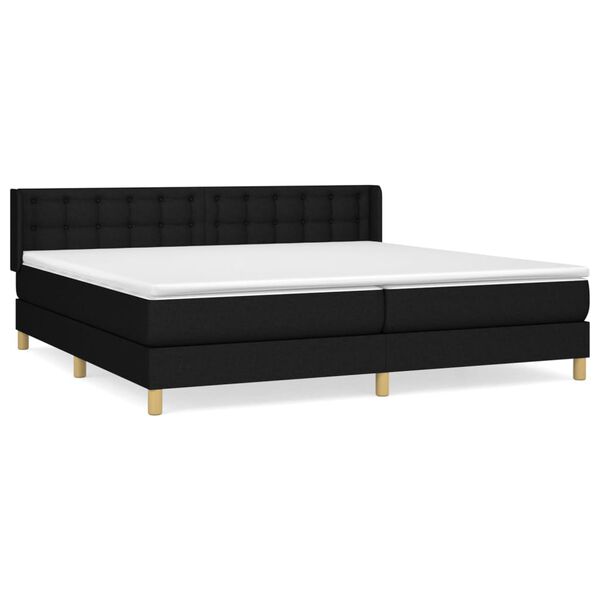 vidaXL Boxspring posteľ s matracom čierna 200x200 cm l&aacute;tka