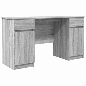 vidaXL St&ocirc;l Siv&yacute; dub sonoma Kompozitn&eacute; drevo 140 x 49 x 76 cm