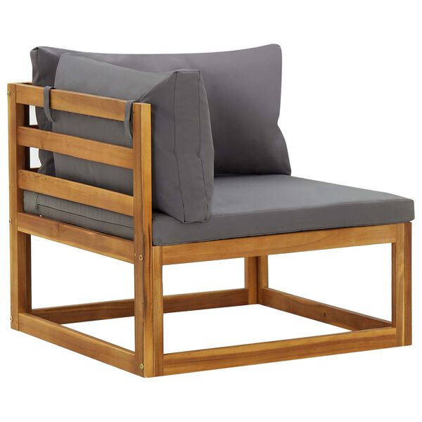 vidaXL Sekčné rohové pohovky s podložkami 2 ks tmavosivé