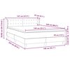 vidaXL Posteľn&yacute; r&aacute;m boxspring s matracom tmavosiv&yacute; 140x220 cm zamat
