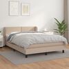 vidaXL Boxspring posteľ s matracom kapučínová 140x200 cm umelá koža