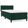 vidaXL Posteľn&yacute; r&aacute;m boxsping s matracom tmavozelen&yacute; 80x200 cm zamat