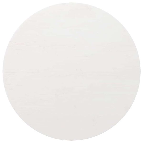 vidaXL Stolová doska biela Ø80x2,5 cm masívna borovica