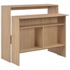 vidaXL Barov&yacute; st&ocirc;l s 2 vrchn&yacute;mi doskami dubov&aacute; farba 130x40x120 cm