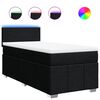 vidaXL Posteľn&yacute; r&aacute;m boxspring s matracom čierny 90x200 cm l&aacute;tka