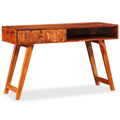vidaXL Písací stôl, masívne sheeshamové drevo, 118x50x76 cm