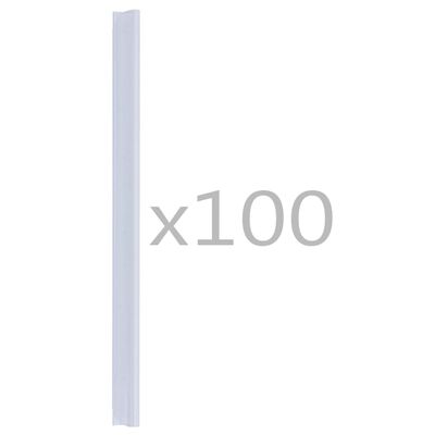 vidaXL 100 ks plotové upínacie lišty transparentné PVC
