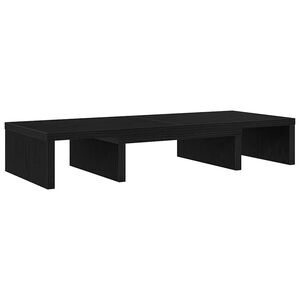 vidaXL Nastaviteľn&yacute; stojan na monitor, čierny dub, 60x24x10,5 cm, umel&eacute; drevo