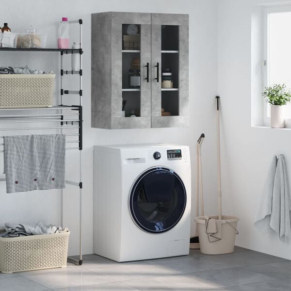 vidaXL N&aacute;stenn&aacute; skrinka bet&oacute;nov&aacute; siv&aacute; 69,5x34x90 cm